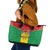 Sao Tome and Principe Independence Day Leather Tote Bag Coat Of Arms Mix African Pattern - Wonder Print Shop