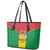 Sao Tome and Principe Independence Day Leather Tote Bag Coat Of Arms Mix African Pattern - Wonder Print Shop