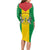 Sao Tome and Principe Independence Day Long Sleeve Bodycon Dress Coat Of Arms Mix African Pattern - Wonder Print Shop