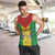 Sao Tome and Principe Independence Day Men Tank Top Coat Of Arms Mix African Pattern - Wonder Print Shop