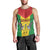 Sao Tome and Principe Independence Day Men Tank Top Coat Of Arms Mix African Pattern - Wonder Print Shop