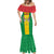 Sao Tome and Principe Independence Day Mermaid Dress Coat Of Arms Mix African Pattern - Wonder Print Shop