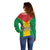 Sao Tome and Principe Independence Day Off Shoulder Sweater Coat Of Arms Mix African Pattern - Wonder Print Shop