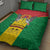 Sao Tome and Principe Independence Day Quilt Bed Set Coat Of Arms Mix African Pattern - Wonder Print Shop