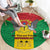 Sao Tome and Principe Independence Day Round Carpet Coat Of Arms Mix African Pattern