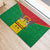 Sao Tome and Principe Independence Day Rubber Doormat Coat Of Arms Mix African Pattern - Wonder Print Shop