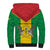 Sao Tome and Principe Independence Day Sherpa Hoodie Coat Of Arms Mix African Pattern - Wonder Print Shop