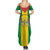 Sao Tome and Principe Independence Day Summer Maxi Dress Coat Of Arms Mix African Pattern