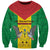 Sao Tome and Principe Independence Day Sweatshirt Coat Of Arms Mix African Pattern