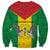 Sao Tome and Principe Independence Day Sweatshirt Coat Of Arms Mix African Pattern