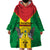 Sao Tome and Principe Independence Day Wearable Blanket Hoodie Coat Of Arms Mix African Pattern