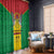 Sao Tome and Principe Independence Day Window Curtain Coat Of Arms Mix African Pattern