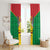 Sao Tome and Principe Independence Day Window Curtain Coat Of Arms Mix African Pattern