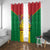 Sao Tome and Principe Independence Day Window Curtain Coat Of Arms Mix African Pattern