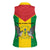 Sao Tome and Principe Independence Day Women Sleeveless Polo Shirt Coat Of Arms Mix African Pattern - Wonder Print Shop