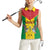 Sao Tome and Principe Independence Day Women Sleeveless Polo Shirt Coat Of Arms Mix African Pattern - Wonder Print Shop