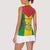 Sao Tome and Principe Independence Day Women Sleeveless Polo Shirt Coat Of Arms Mix African Pattern - Wonder Print Shop