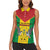 Sao Tome and Principe Independence Day Women Sleeveless Polo Shirt Coat Of Arms Mix African Pattern - Wonder Print Shop