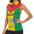 Sao Tome and Principe Independence Day Women Sleeveless Polo Shirt Coat Of Arms Mix African Pattern - Wonder Print Shop