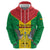 Sao Tome and Principe Independence Day Zip Hoodie Coat Of Arms Mix African Pattern