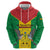 Sao Tome and Principe Independence Day Zip Hoodie Coat Of Arms Mix African Pattern