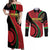 Malawi Independence Day Couples Matching Off Shoulder Maxi Dress and Long Sleeve Button Shirt Unity and Freedom - Wonder Print Shop