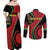 Malawi Independence Day Couples Matching Off Shoulder Maxi Dress and Long Sleeve Button Shirt Unity and Freedom - Wonder Print Shop