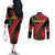 Malawi Independence Day Couples Matching Off The Shoulder Long Sleeve Dress and Long Sleeve Button Shirt Unity and Freedom