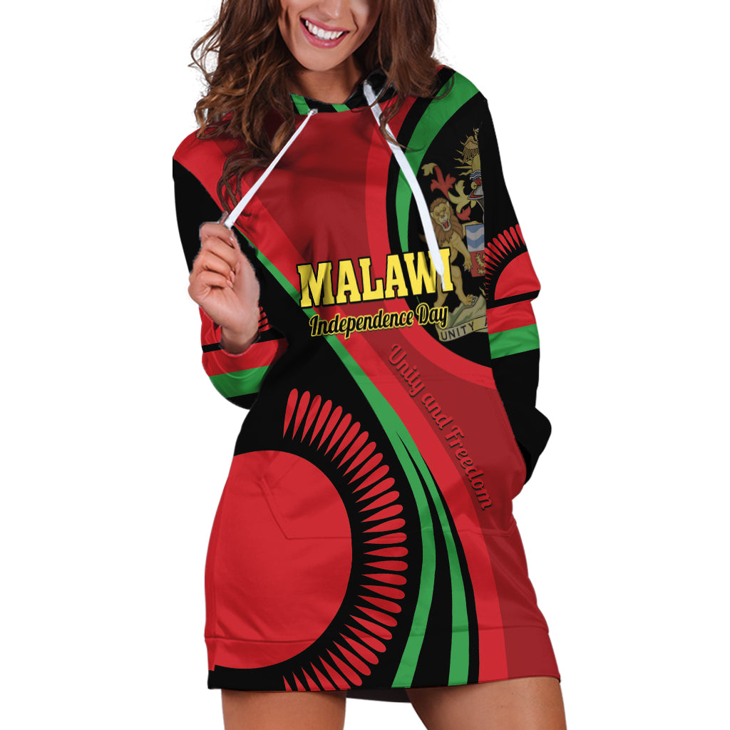 Malawi Independence Day Hoodie Dress Unity and Freedom - Wonder Print Shop