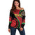 Malawi Independence Day Off Shoulder Sweater Unity and Freedom - Wonder Print Shop