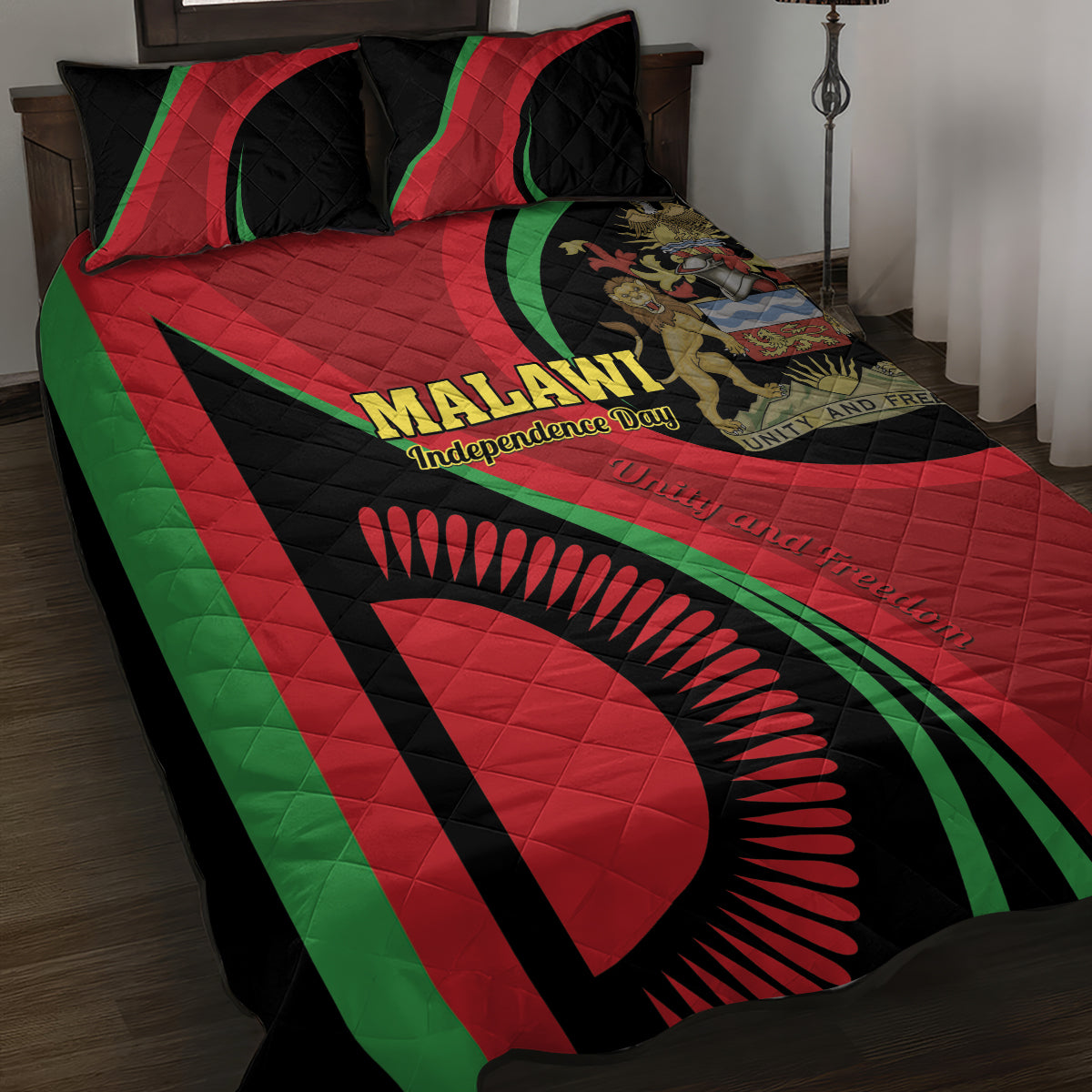 Malawi Independence Day Quilt Bed Set Unity and Freedom - Wonder Print Shop