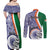 India Independence Day Couples Matching Off Shoulder Maxi Dress and Long Sleeve Button Shirts Indian Paisley Pattern - Wonder Print Shop