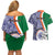 India Independence Day Couples Matching Off Shoulder Short Dress and Hawaiian Shirt Indian Paisley Pattern - Wonder Print Shop