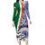 India Independence Day Long Sleeve Bodycon Dress Indian Paisley Pattern - Wonder Print Shop