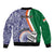 India Independence Day Sleeve Zip Bomber Jacket Indian Paisley Pattern - Wonder Print Shop