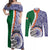 Personalised India Independence Day Couples Matching Off Shoulder Maxi Dress and Long Sleeve Button Shirts Indian Paisley Pattern - Wonder Print Shop