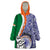 Personalised India Independence Day Wearable Blanket Hoodie Indian Paisley Pattern - Wonder Print Shop