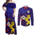 Philippines Football Couples Matching Off Shoulder Maxi Dress and Long Sleeve Button Shirts Filipinas Lion Sporty Style - Wonder Print Shop