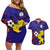 Philippines Football Couples Matching Off Shoulder Short Dress and Hawaiian Shirt Filipinas Lion Sporty Style - Wonder Print Shop