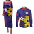 Philippines Football Couples Matching Puletasi Dress and Long Sleeve Button Shirts Filipinas Lion Sporty Style - Wonder Print Shop