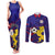 Philippines Football Couples Matching Tank Maxi Dress and Long Sleeve Button Shirts Filipinas Lion Sporty Style - Wonder Print Shop