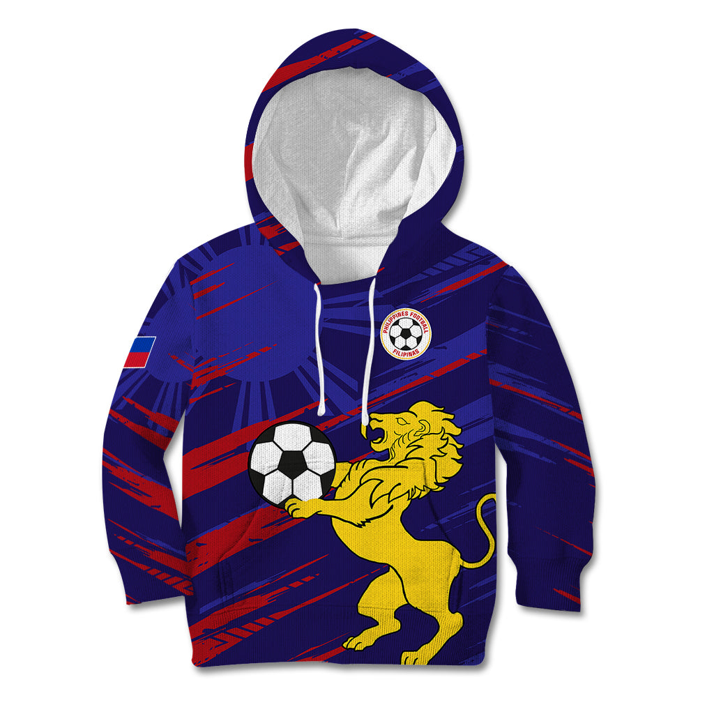 Philippines Football Kid Hoodie Filipinas Lion Sporty Style - Wonder Print Shop