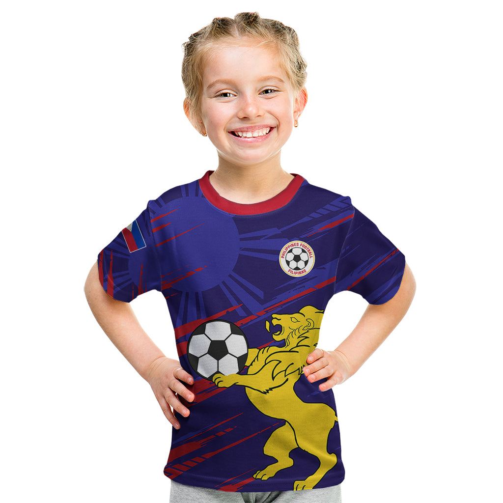 Philippines Football Kid T Shirt Filipinas Lion Sporty Style - Wonder Print Shop