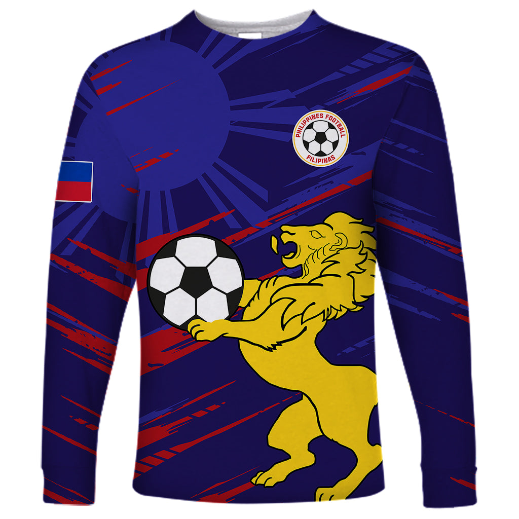 Philippines Football Long Sleeve Shirt Filipinas Lion Sporty Style - Wonder Print Shop