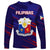 Philippines Football Long Sleeve Shirt Filipinas Lion Sporty Style - Wonder Print Shop