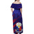 Philippines Football Off Shoulder Maxi Dress Filipinas Lion Sporty Style - Wonder Print Shop