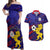 Personalised Philippines Football Couples Matching Off Shoulder Maxi Dress and Hawaiian Shirt Filipinas Lion Sporty Style - Wonder Print Shop