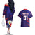 Personalised Philippines Football Couples Matching Off The Shoulder Long Sleeve Dress and Hawaiian Shirt Filipinas Lion Sporty Style - Wonder Print Shop