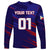 Personalised Philippines Football Long Sleeve Shirt Filipinas Lion Sporty Style - Wonder Print Shop