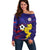 Personalised Philippines Football Off Shoulder Sweater Filipinas Lion Sporty Style - Wonder Print Shop